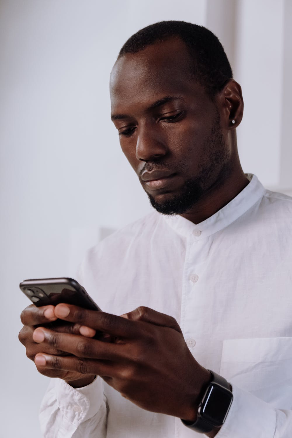 Man checks his phone