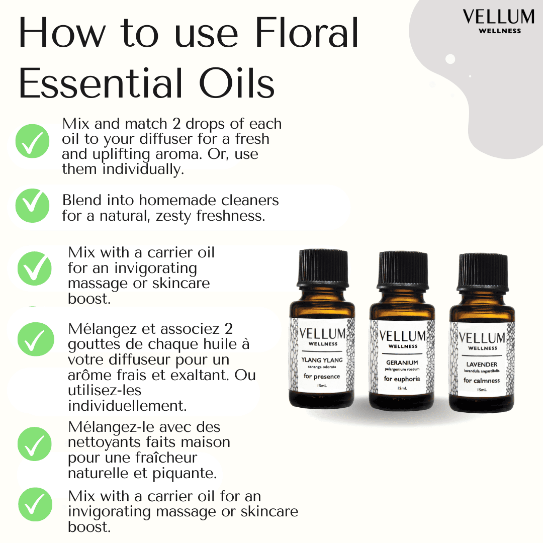 Floral Essential Oil Trio | Vellum Wellness