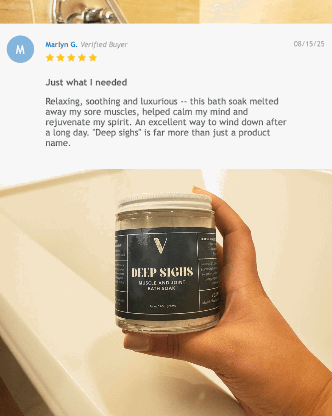 Deep Sighs Bath Soak | Vellum Wellness