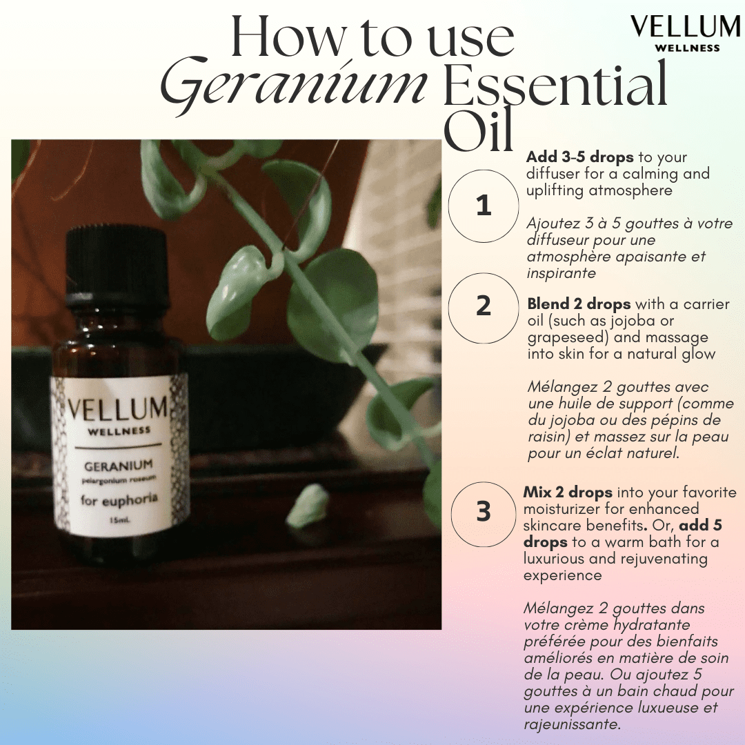 Geranium Essential Oil | Vellum Wellness