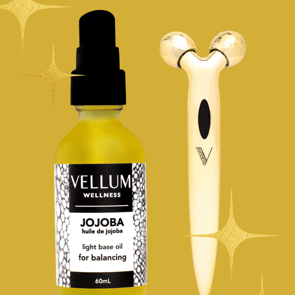 Radiant Gold Roller + Oil Bundle | Vellum Wellness