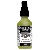 Pure H-Seed Oil by Vellum Wellness (Hempseed Carrier Oil), rich unscented body oil for deep hydration, softens marks and texture, ideal for all skin types, non-comedogenic, 60mL vegan bottle.